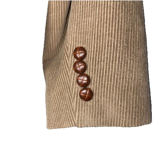 Lauren Ralph Lauren Blazer 42XL Camel Brown Tan Corduroy Suit Jacket Extra Tall - Picture 6 of 11